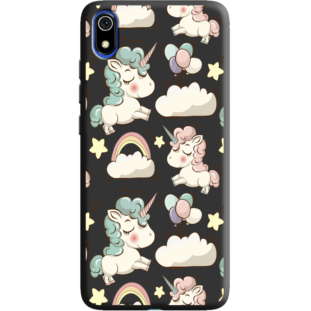 Чехол Boxface Xiaomi Redmi 7A Unicorns Черный силикон (37400-cc2-38652)
