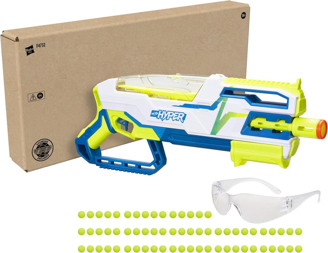 Помповый бластер стреляет шариками Nerf Hyper Bundle Siege-50 Помповый бластер стреляет шариками Nerf Hyper Bundle Siege-50