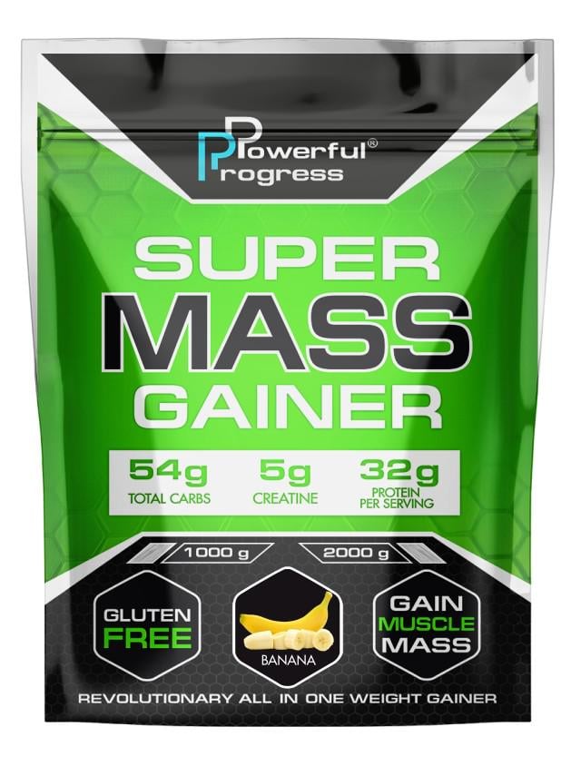 Гейнер високобілковий Powerful Progress Super Mass Gainer 2 кг Банан (10838-01)