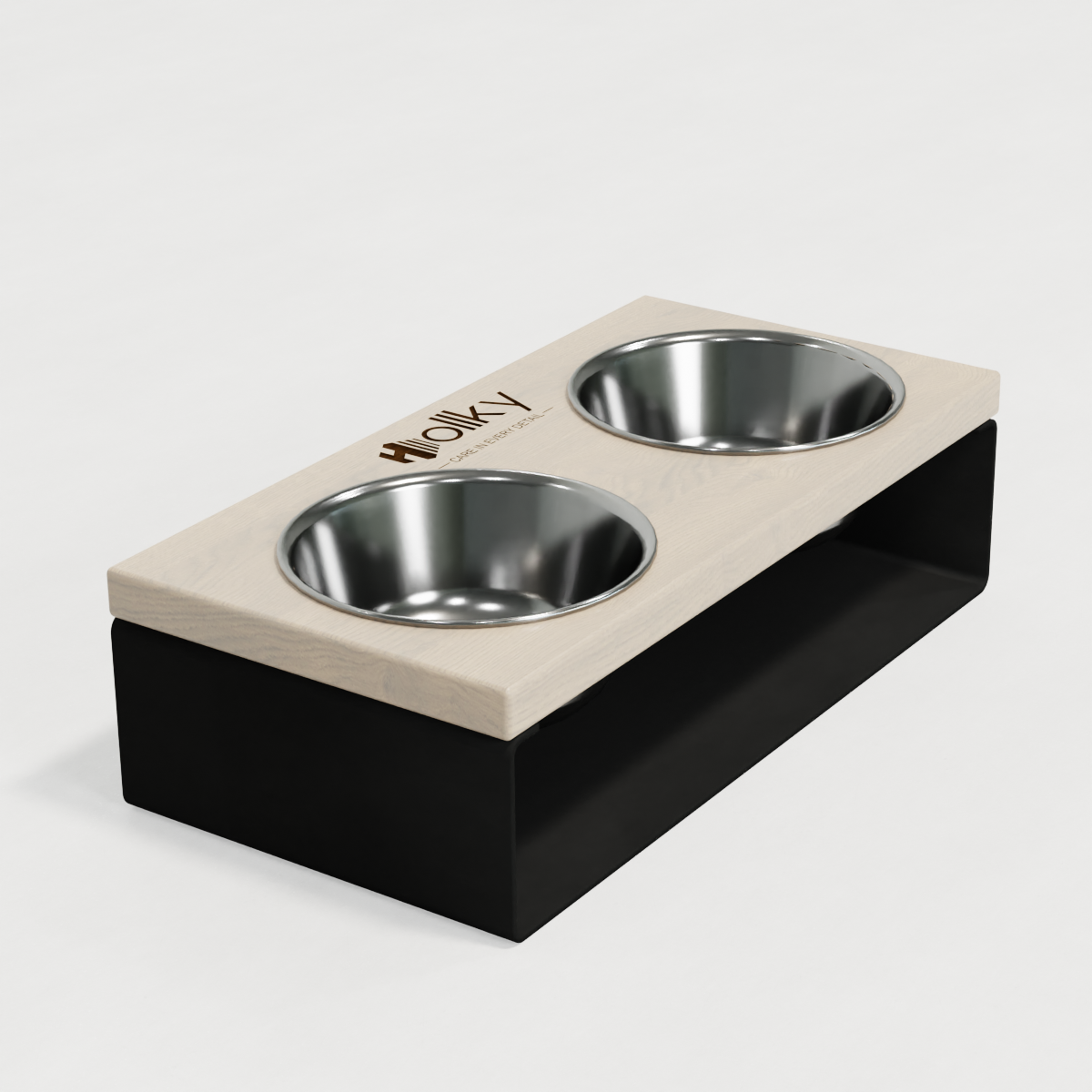 Миски на подставке из цельного металлического листа для собак и котов Hollky SteelWood S 2х0,45 л (SWS-36188-BLWH) - фото 9 Миски на подставке из цельного металлического листа для собак и котов Hollky SteelWood S 2х0,45 л (SWS-36188-BLWH) - фото 9