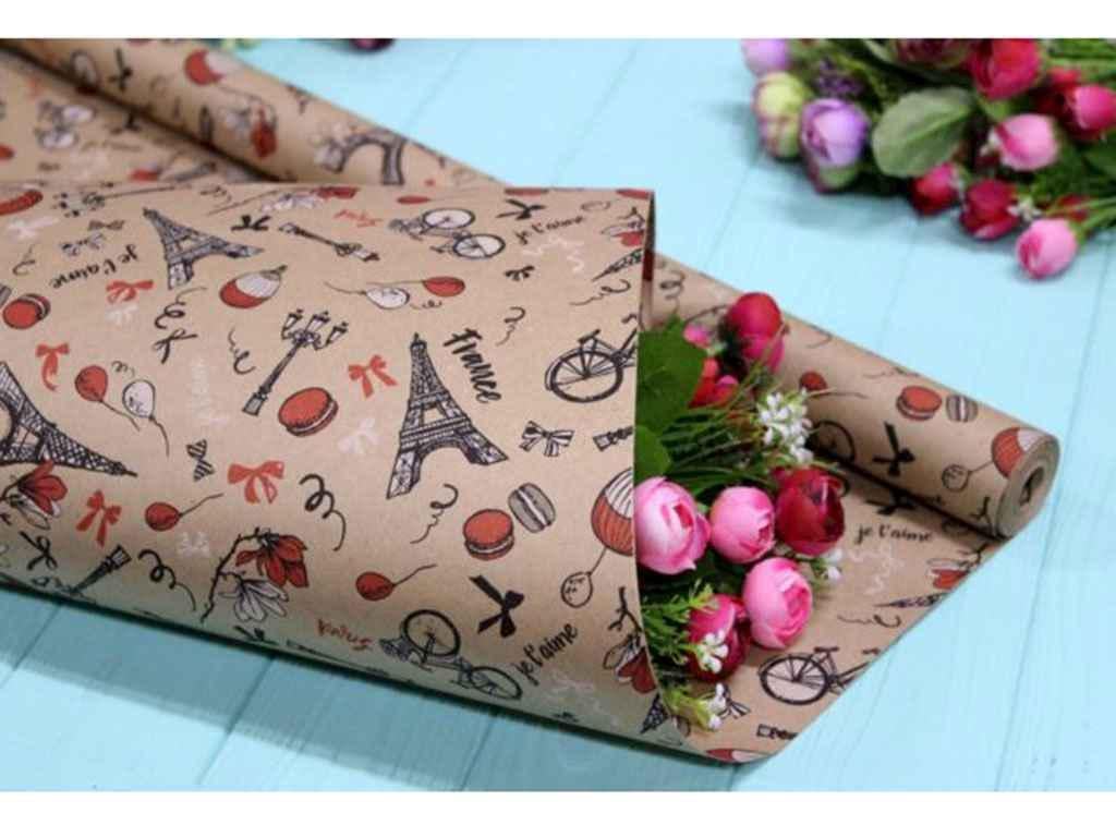 Папір подарунковий Упаковкин 70 см 100 см №1002БР 10л (823575)