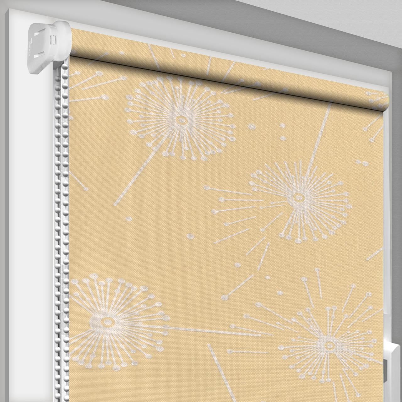 Рулонная штора DECO SHARM Цветы 5428-9 открытого типа 750х1700 мм Персиковый