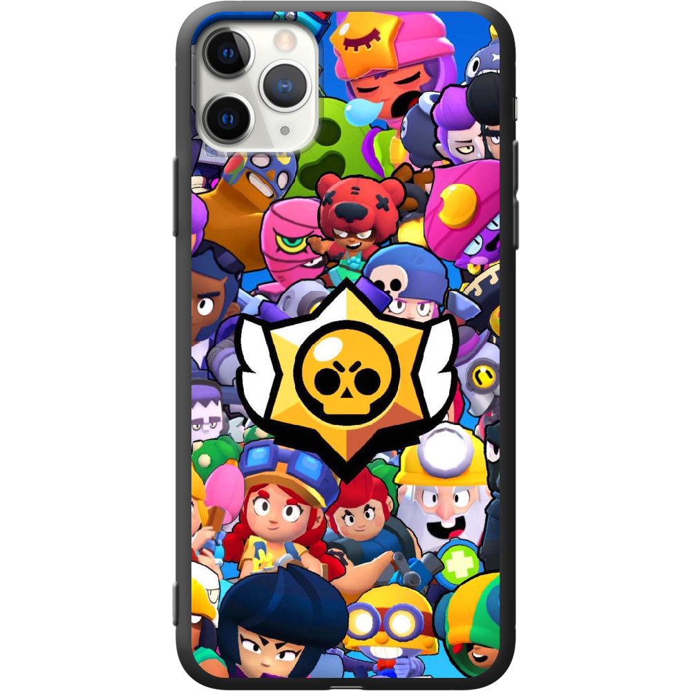 Чохол Boxface iPhone 11 Pro Max Brawl Stars Чорний силікон (38194-up2389-38278)