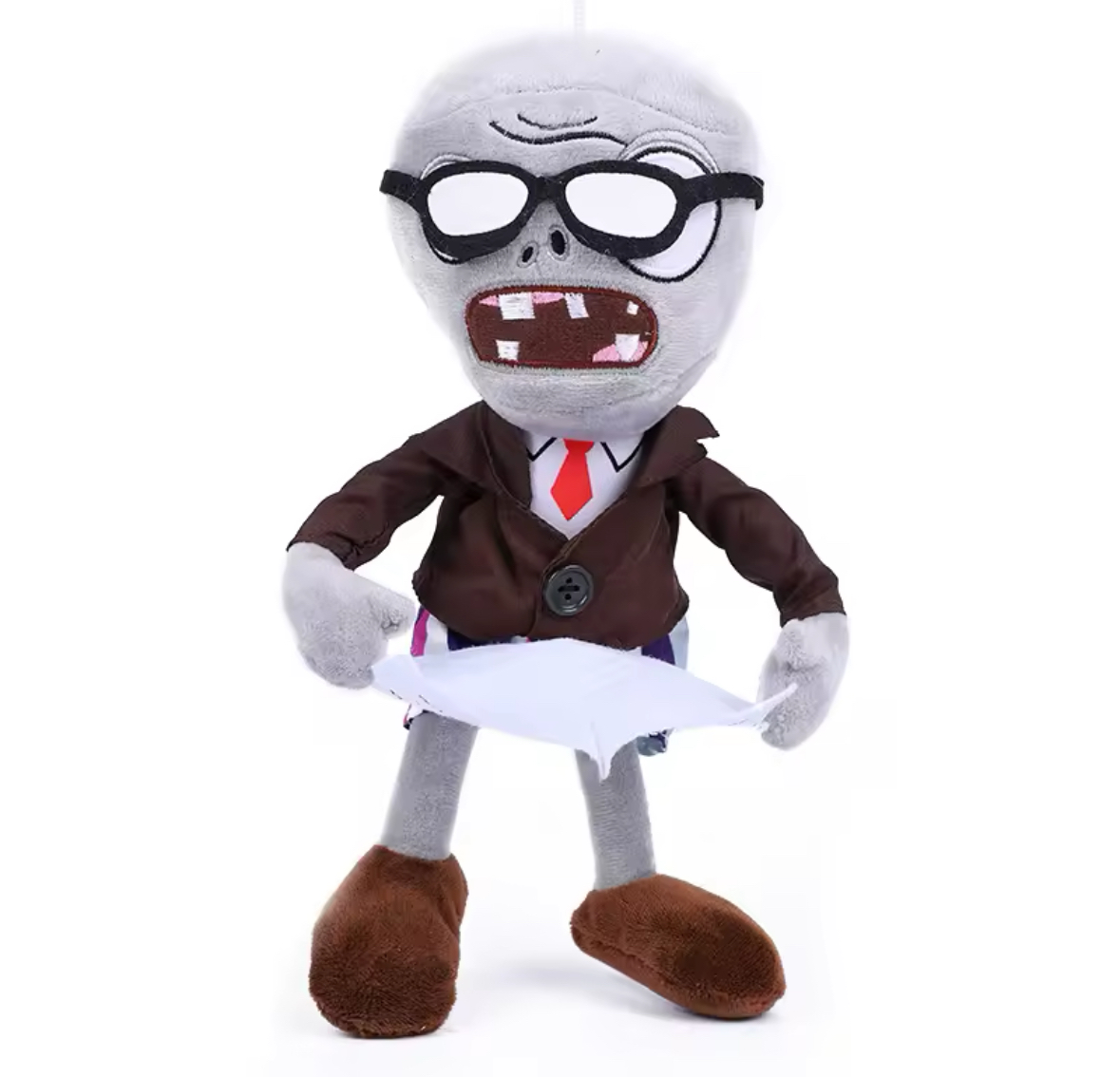 Мягкая игрушка Plants vs Zombies Зомби с газетой растения против зомби 30 см