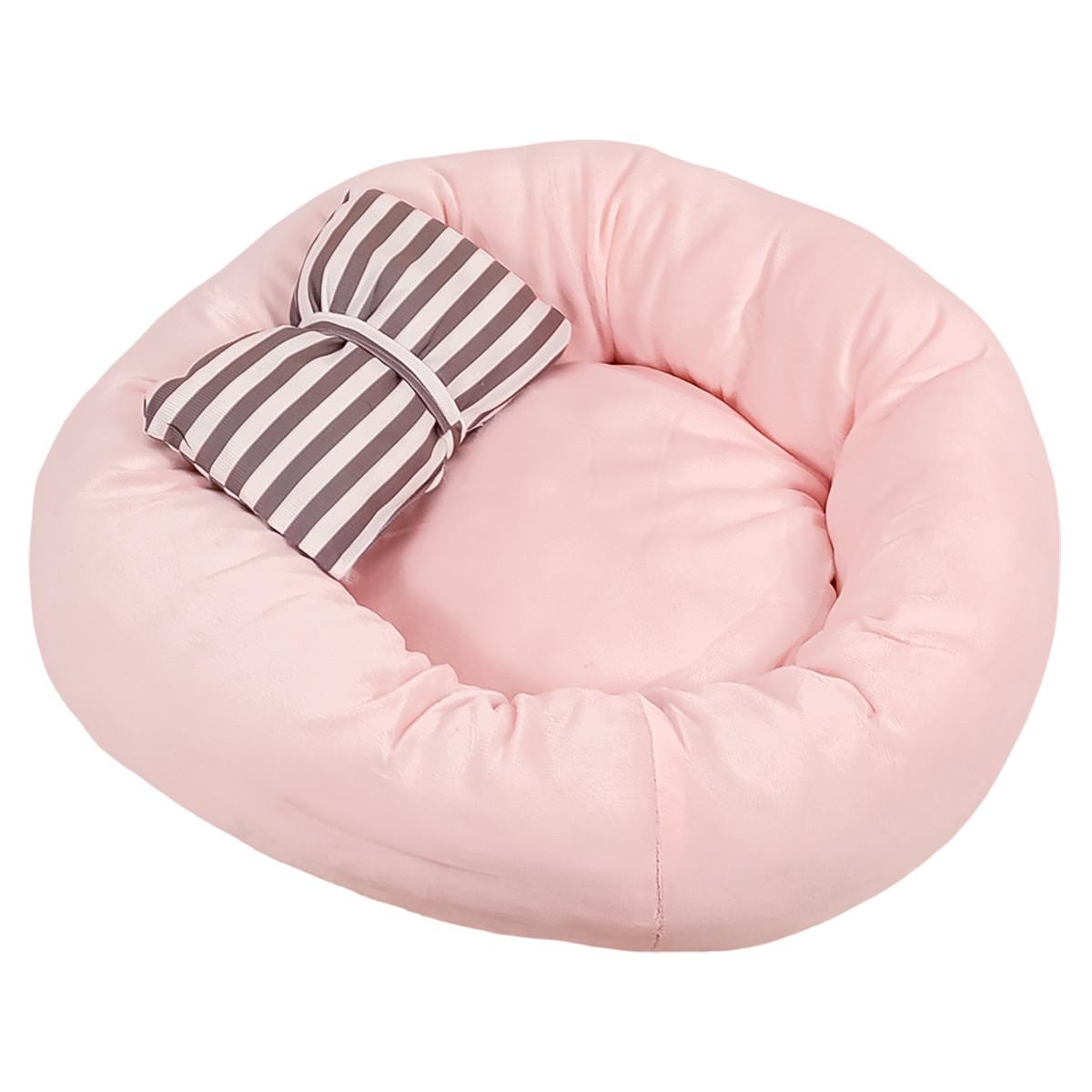 Лежак круглый для домашних животных 50 см Розовый (1112389)