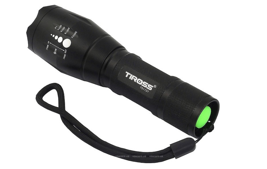 Фонарь аккумуляторный Tiross TS1151 2000 mAh Black