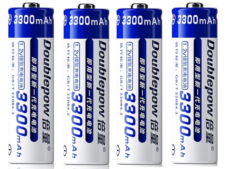 Акумулятори AA пальчикові Doublepow Ni-Mh 3300 mAh 4 шт.