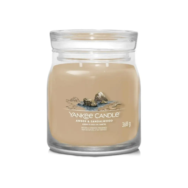 Ароматична свічка Yankee Candle Amber & Sandalwood Medium 368 г (5038581129259) Ароматична свічка Yankee Candle Amber & Sandalwood Medium 368 г (5038581129259)