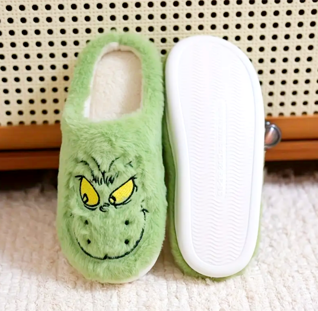 Домашние тапочки Гринч рождественские плюшевые р. 40 Зеленый (ГРч14) - фото 2 Домашние тапочки Гринч рождественские плюшевые р. 40 Зеленый (ГРч14) - фото 2