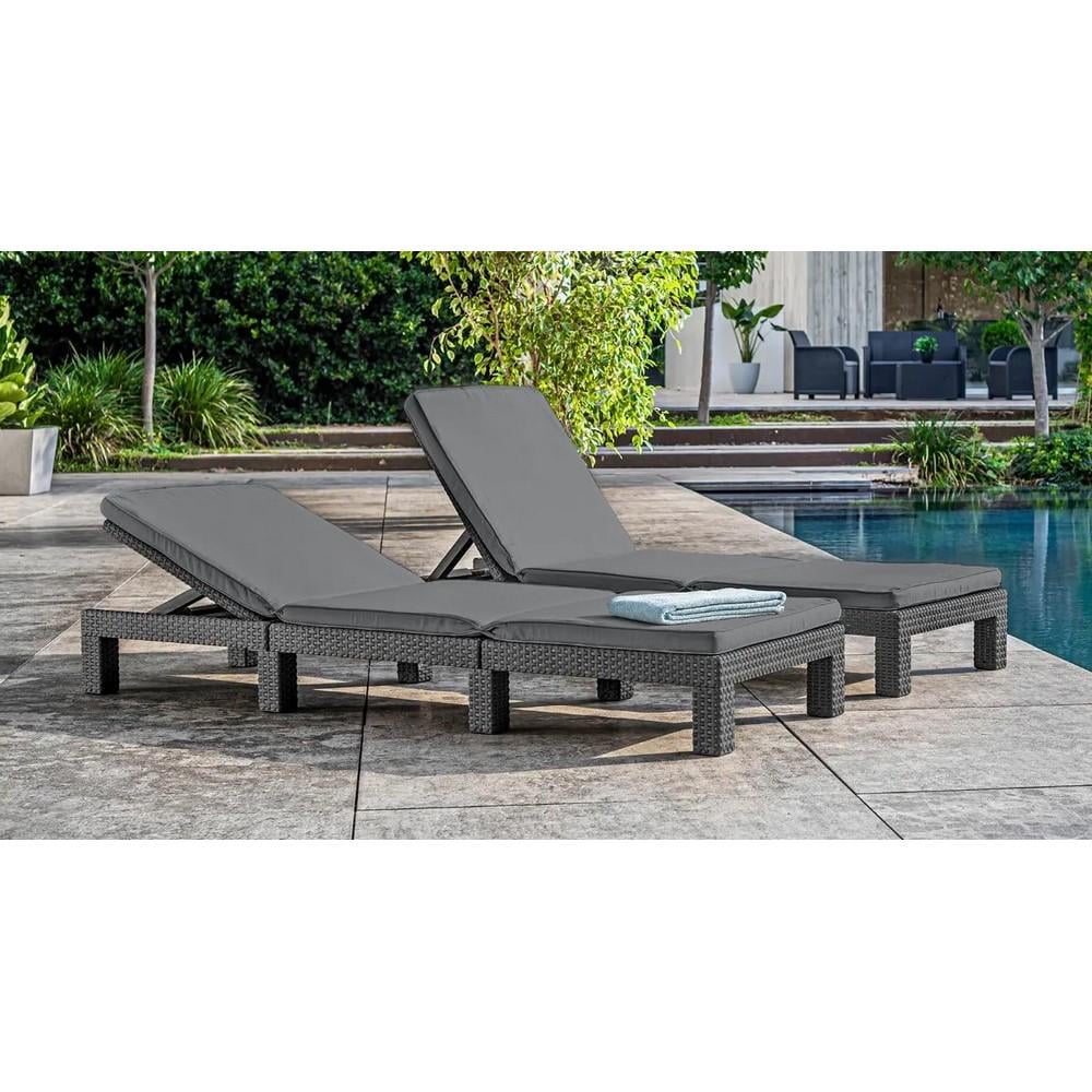 Шезлонг Keter Daytona Deluxe с подушками Графитовый (252223) - фото 12 Шезлонг Keter Daytona Deluxe с подушками Графитовый (252223) - фото 12