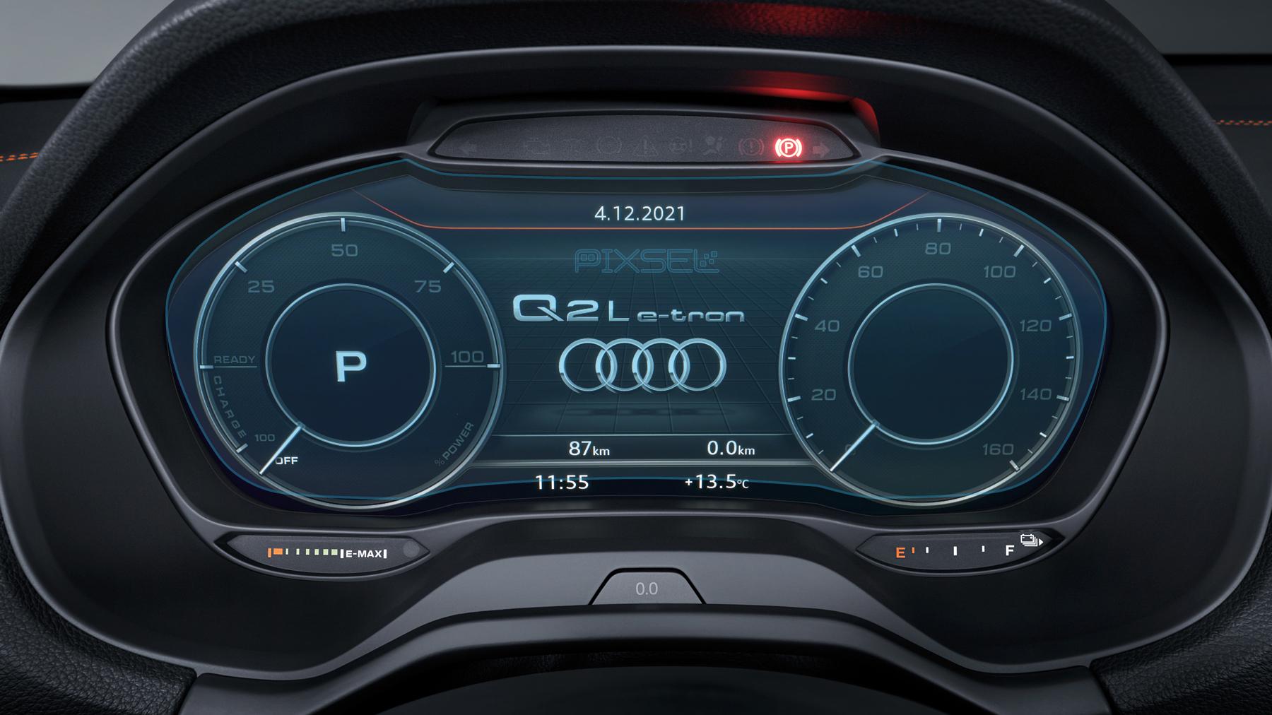 Стекло защитное Pixsel гибридный глянец на приборную панель Audi Q2 L e tron 11,9“ 2021