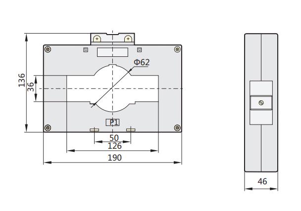 Трансформатор тока CHINT BH-0.66 120I 1200/5A CL0.5 IEC (824282) - фото 2