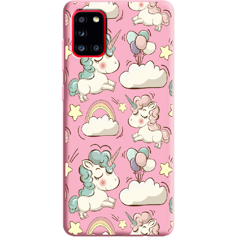 Чохол Boxface Samsung A315 Galaxy A31 Unicorns Рожевий силікон (39470-cc2-41981)