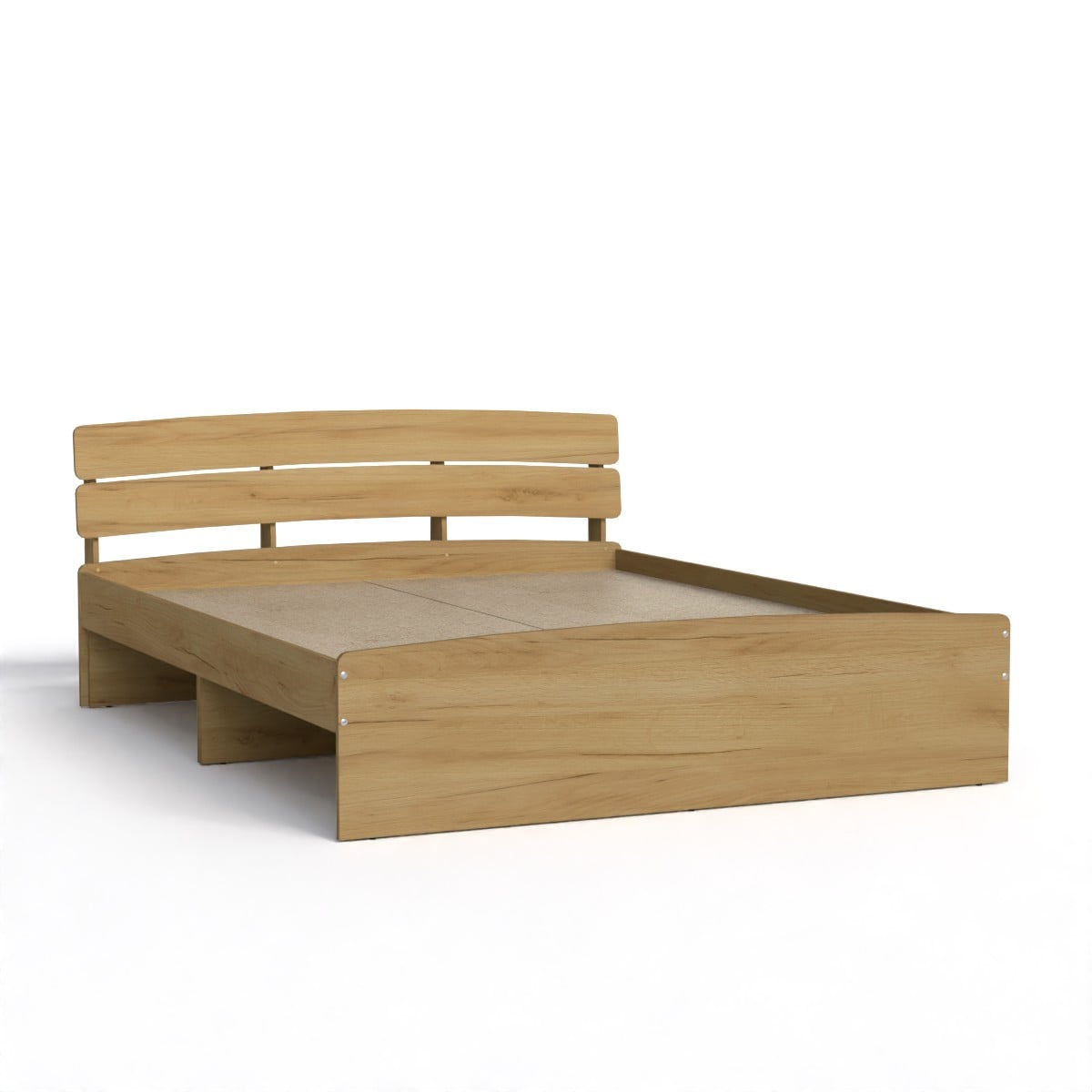 Кровать двуспальная Компанит Модерн 140 213,2х145,2х80 см Дуб крафт золотой (14107)