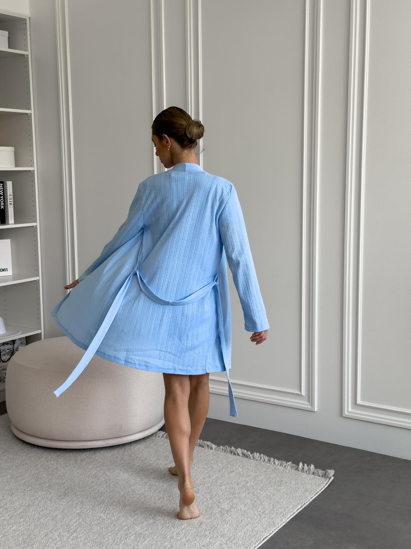 Халат женский Morning Sky S/M Голубой (BH24) - фото 6 Халат женский Morning Sky S/M Голубой (BH24) - фото 6