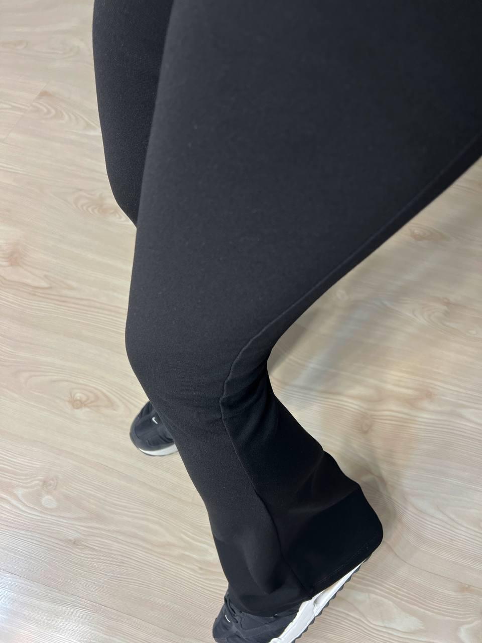 Лосини жіночі Prenses 001 кльош стрейчеві висока посадка великі розміри 3XL Чорний (4005) - фото 4
