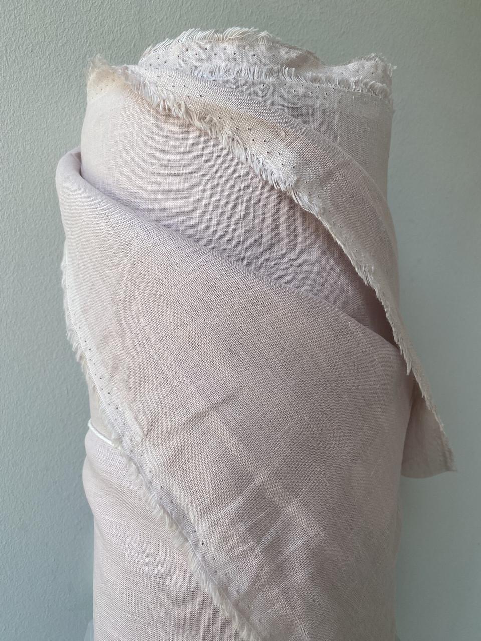 Ткань LINEN PLUS льняная 260 см 1804 Бледно-розовый - фото 1