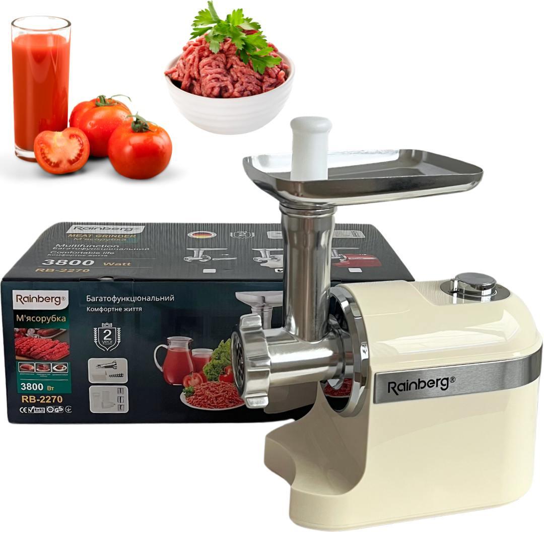М'ясорубка електрична для томатного соку Rainberg RB-2270 3800W (2589133873) - фото 8