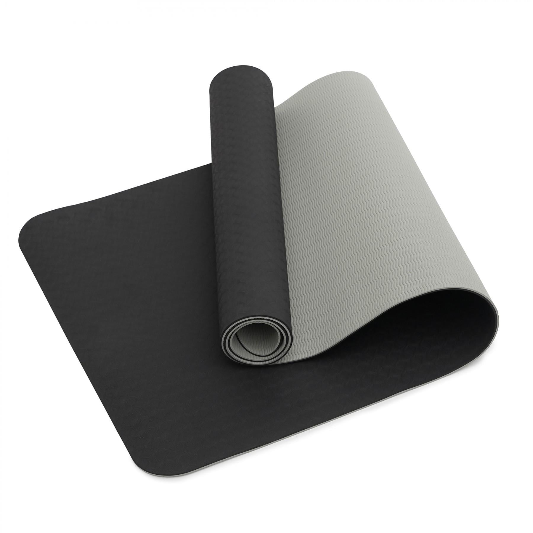 Коврик для фитнеса SportVida TPE SV-EZ0057 183x61x0,6 см Black/Grey (46996)