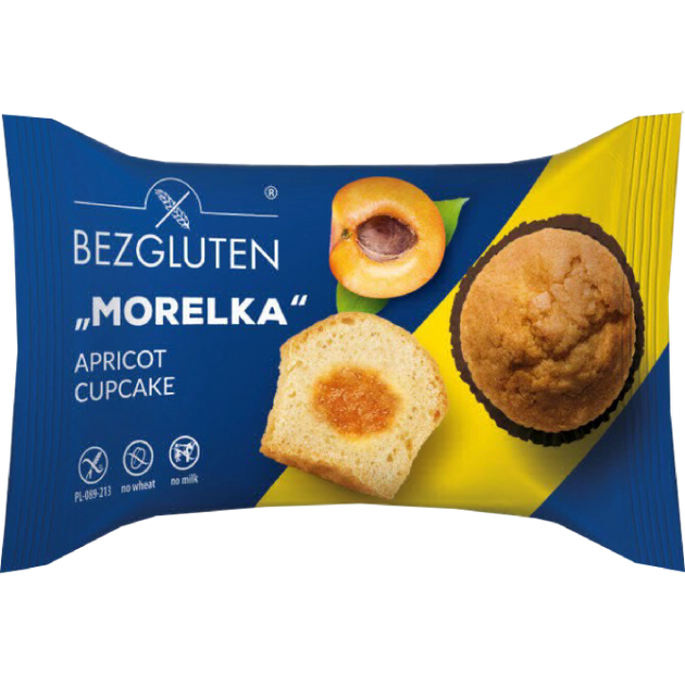 Кекс без глютена Bezgluten с абрикосовой начинкой 60 г
