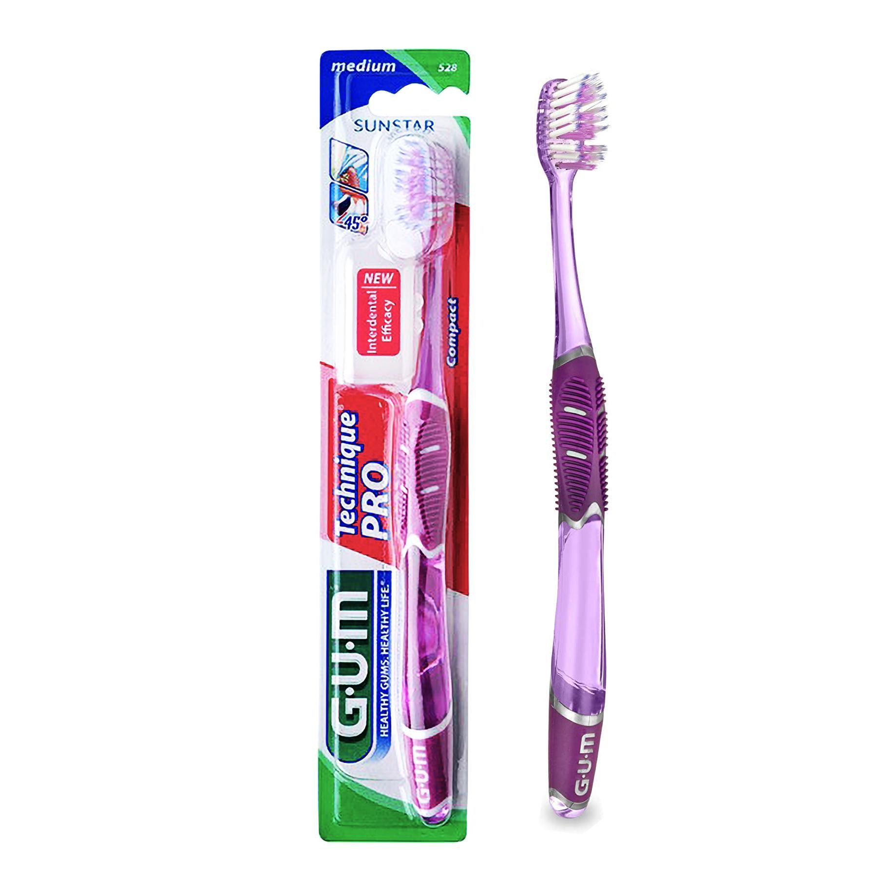 Зубная щетка GUM Technique Pro Compact Medium средне-мягкая