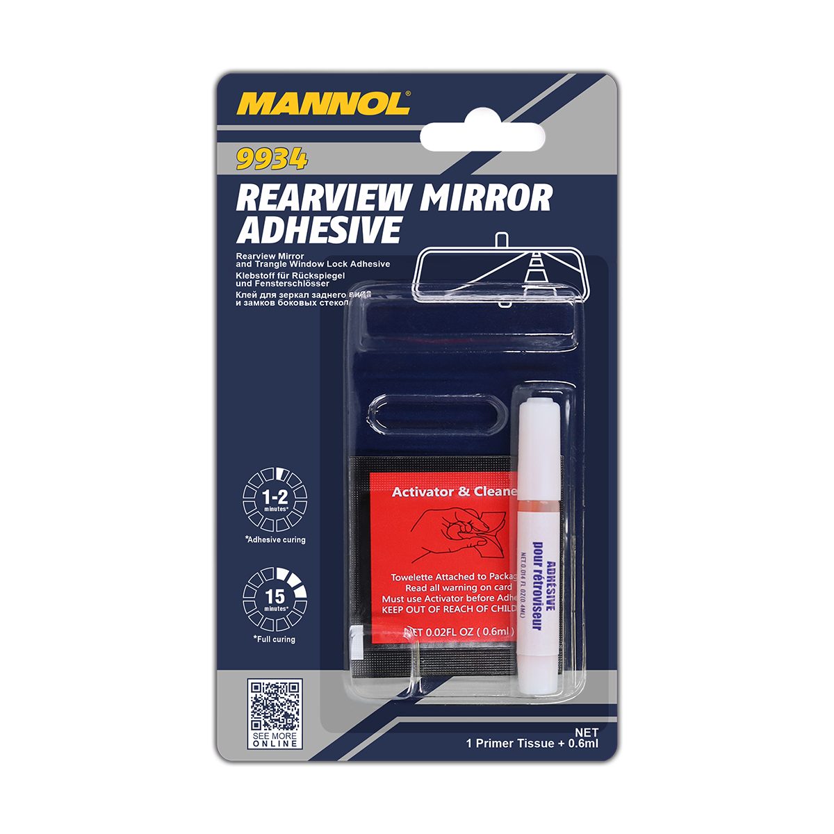 Клей для дзеркала заднього виду Mannol Rearview Mirror Adhesive 0,6+0,4 мл (9934)