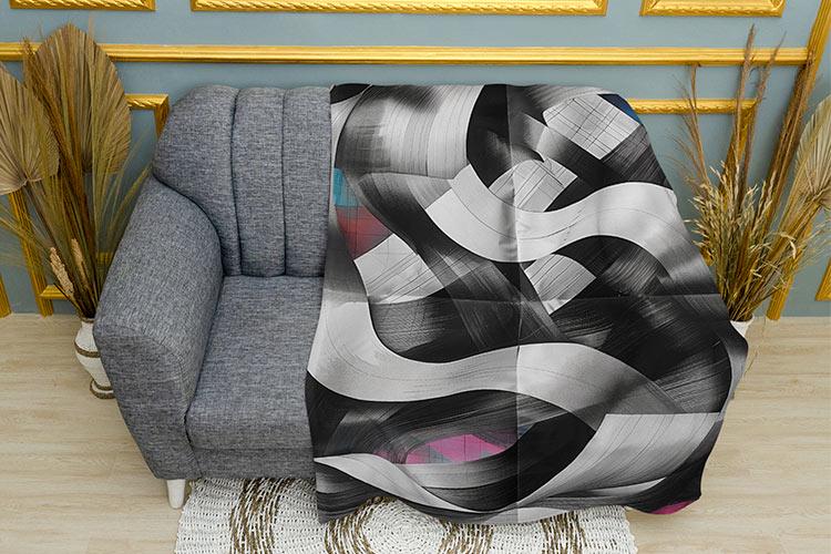 Плед р Gray pattern плюш одношаровий 150х210 см (114282-1)