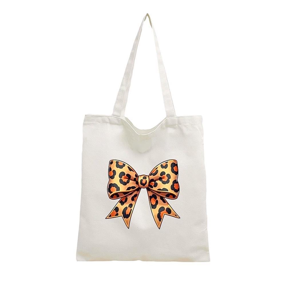 Сумка-шопер тканевая Бант 34x39 см Леопардовый (OK0092_2)
