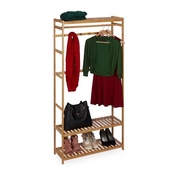 Вешалка для одежды Relaxdays из бука 163,5x78,5x29 см (2242672376)