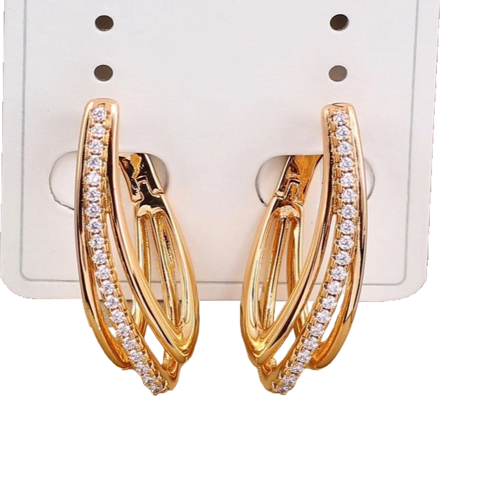 Серьги Xuping Jewelry тройная нить 2,8 см Золотистый (2629123048) Серьги Xuping Jewelry тройная нить 2,8 см Золотистый (2629123048)