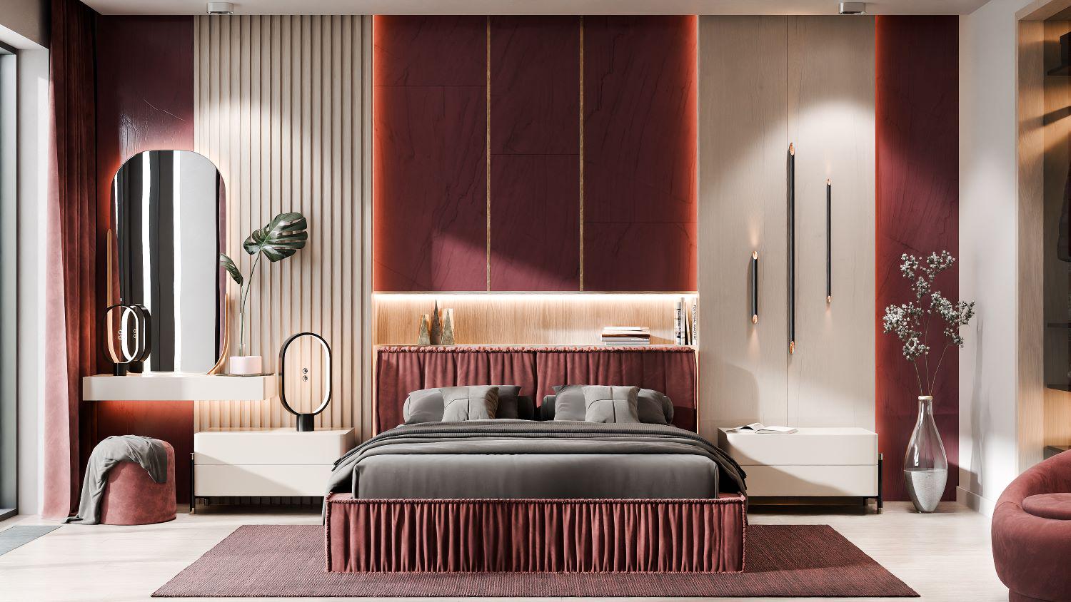 Кровать двуспальная с подъемным механизмом с мягким изголовьем Світ Меблів Ванесса 3 ДСП/ткань велюр 160x200 см Бордовый Кровать двуспальная с подъемным механизмом с мягким изголовьем Світ Меблів Ванесса 3 ДСП/ткань велюр 160x200 см Бордовый