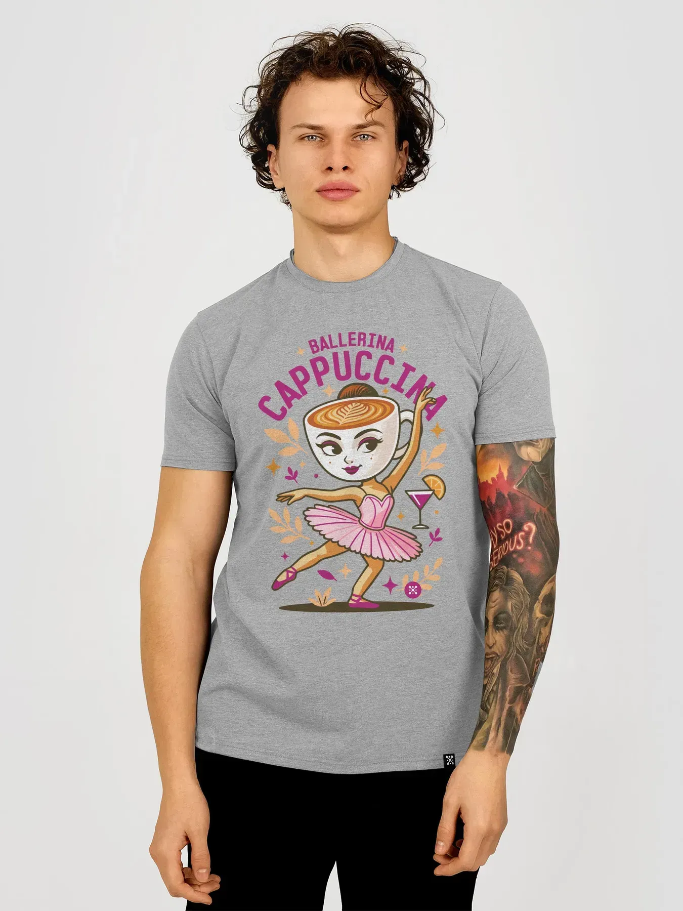 Футболка мужская "Ballerina Cappuccina" 3XL Серый (27182558)