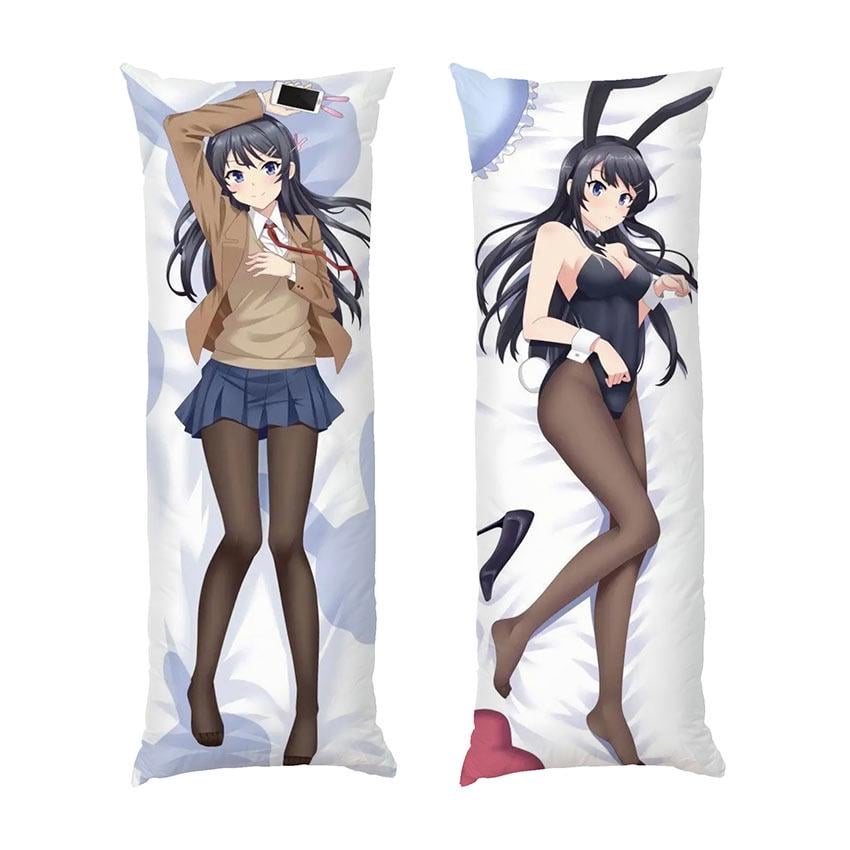 Подушка дакимакура Bungo Stray Dogs Mai Sakurajima габардин 140х45 см