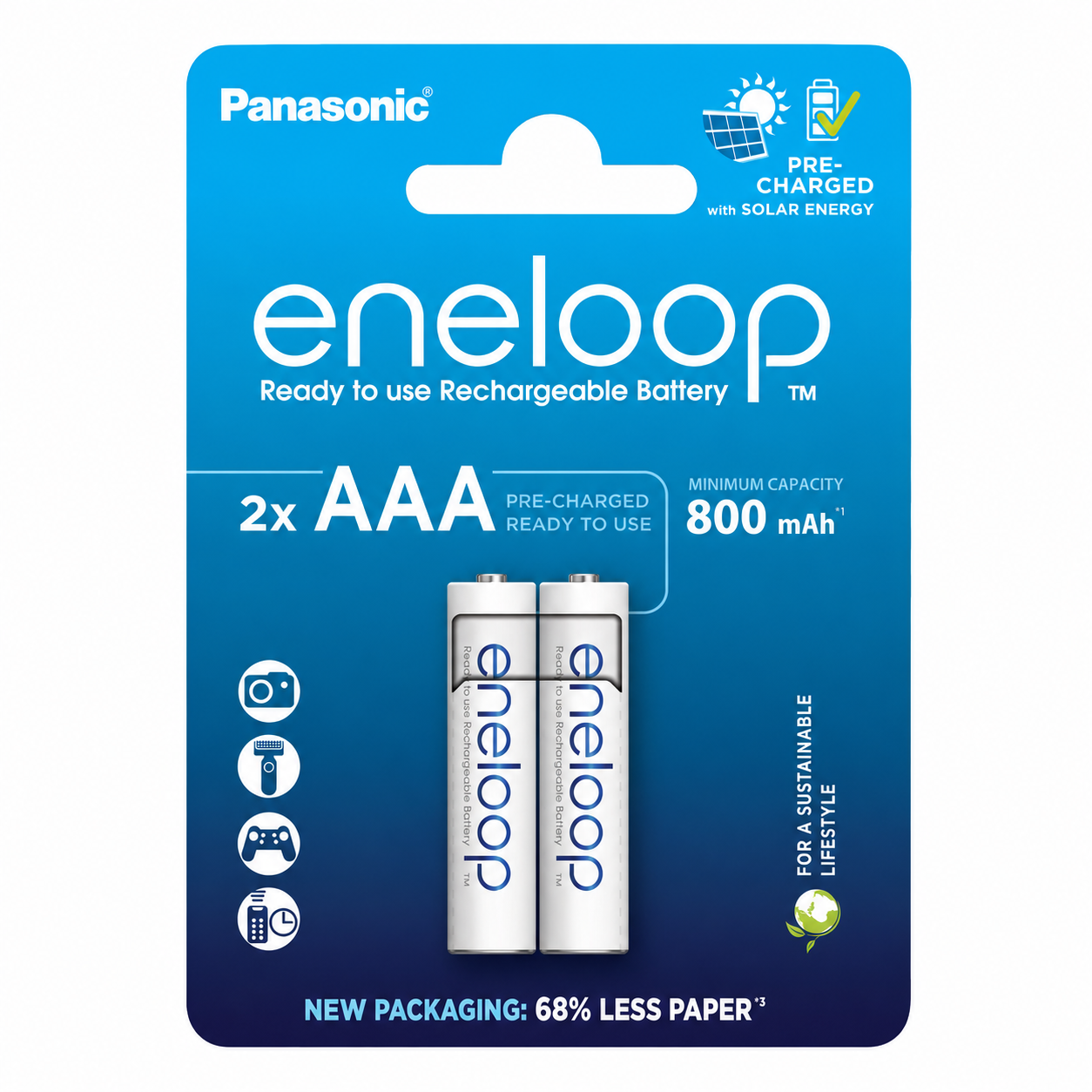 Аккумулятор Panasonic Eneloop AAA NI-MH 800 mAh 2 шт. (BK-4MCDE/2CP)