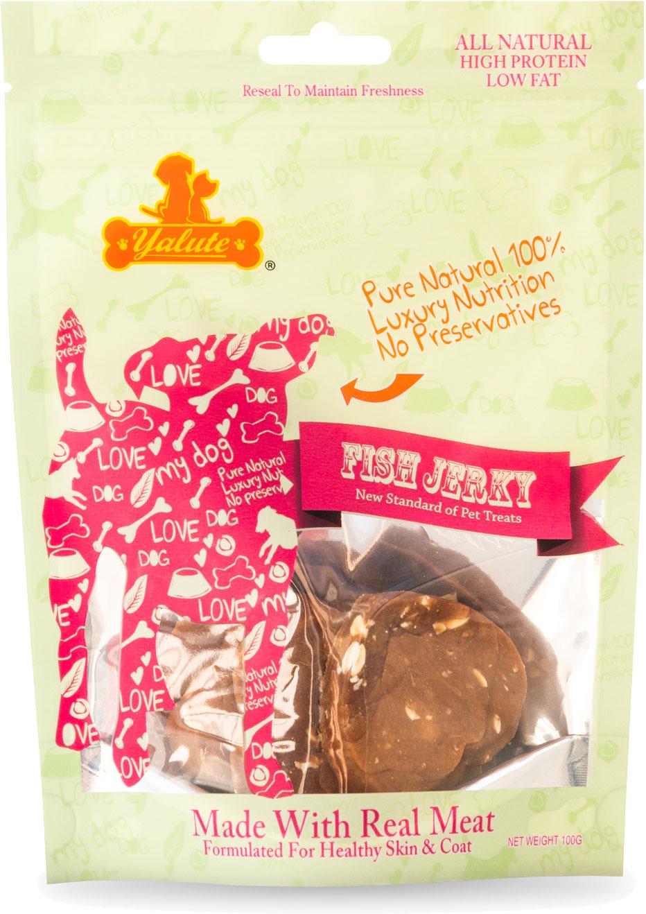 Лакомство для собак Yalute Salmon and Oats in Heart Shape Лосось и овес 100 г (4820261920543)