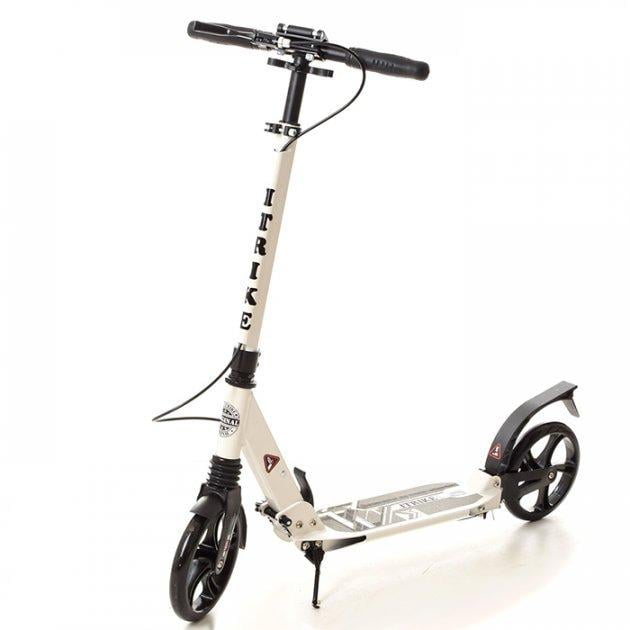 Самокат двухколесный складной iTrike SR 2-018-9-W колеса 200 мм ручной тормоз Белый