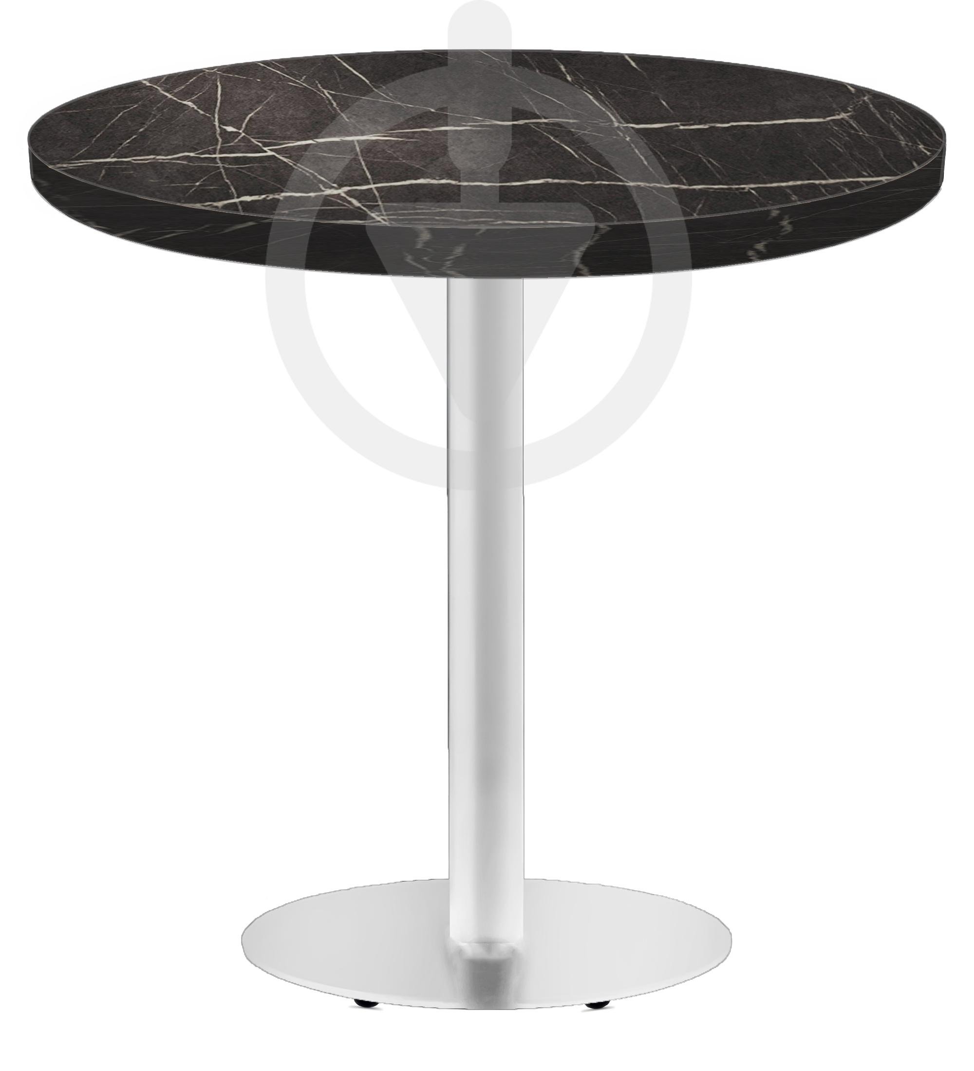 Стіл кухонний круглий MebliRoMax Round 70 см Loft П'єтра Гріджіо/Білий Стіл кухонний круглий MebliRoMax Round 70 см Loft П'єтра Гріджіо/Білий