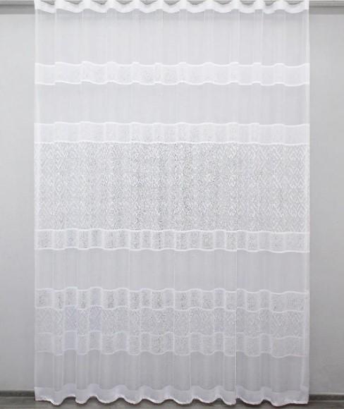 Тюль в спальню/гостиную жаккард Белый (1289т)