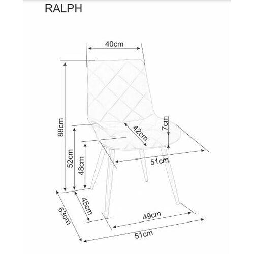 Стул кухонный Ralph Velvet Черный/Светло-серый (RALPHVCJSZ) - фото 3