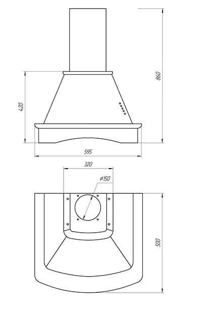 Вытяжка кухонная ProfitM Марго 60 см 750 м3 Белый (50920242) - фото 10