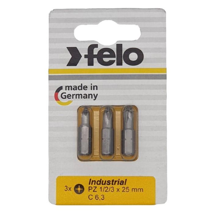 Набор бит Felo 25 мм PZ1/PZ2/PZ3 1/4" С 6,3 Вox 3 шт. 02193216 (14225)