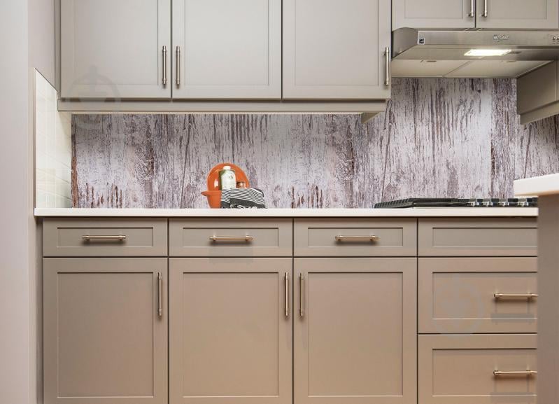 Наклейки кухонный фартук Zatarga " Скандинавские доски " 650х2500мм Серый (Z180262/1)