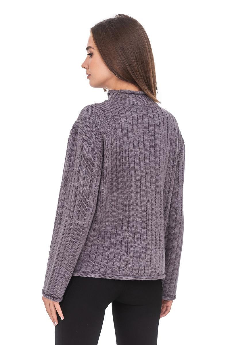 Джемпер с воротником-стойкой SVTR р. 42-44 Серый (557) - фото 6 Джемпер с воротником-стойкой SVTR р. 42-44 Серый (557) - фото 6