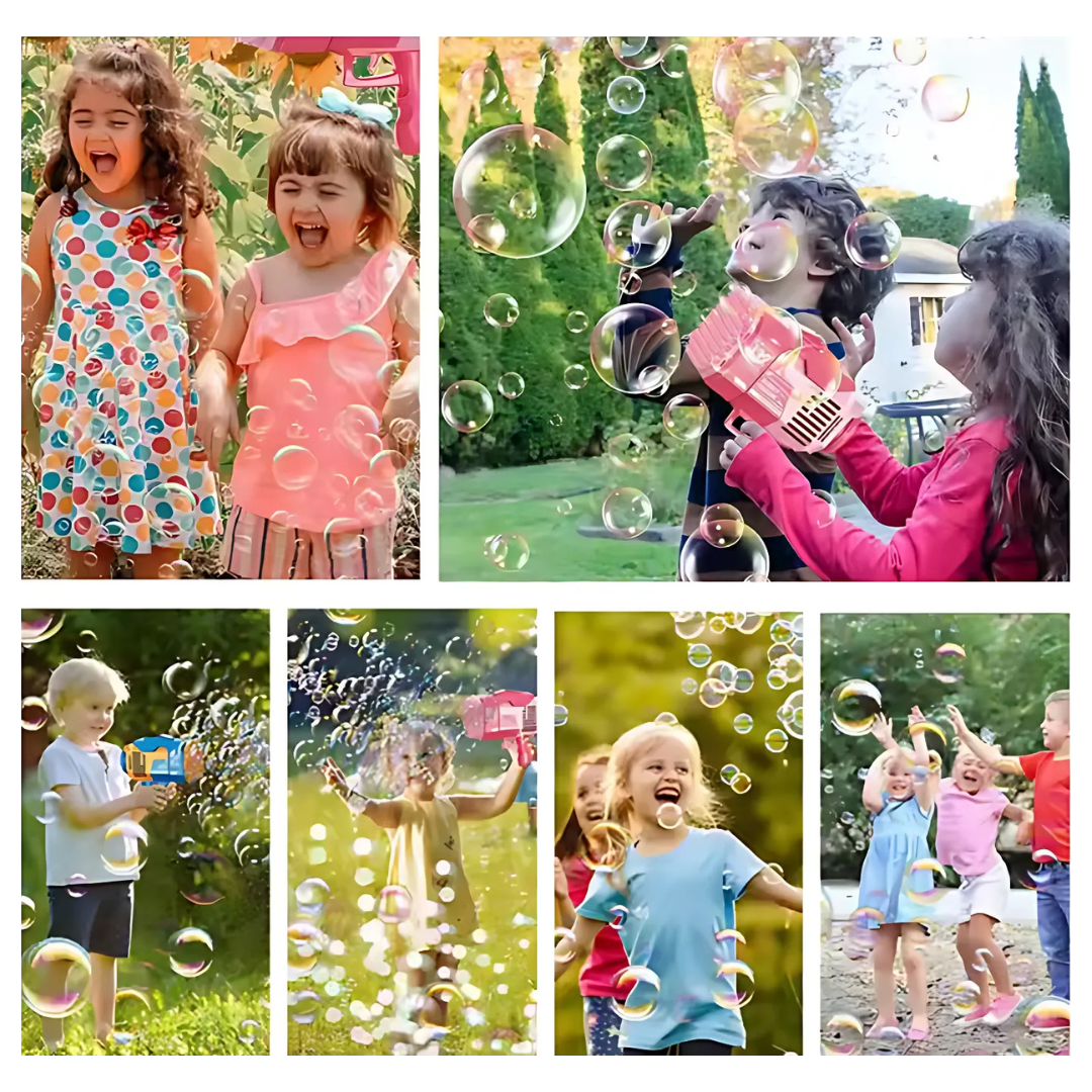 Генератор мыльных пузырей на аккумуляторе для детей Розовый - фото 4 Генератор мыльных пузырей на аккумуляторе для детей Розовый - фото 4