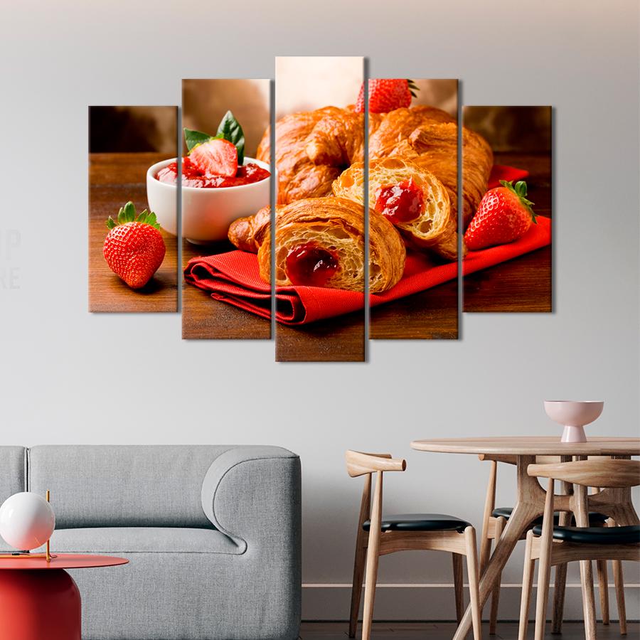 Настенний декор Хрустящие клубничные круассаны 187x119 см (A268-5)