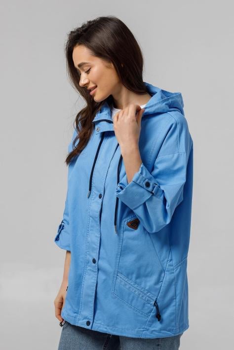 Ветровка oversize Cotton р. 56 Голубой (588\53)