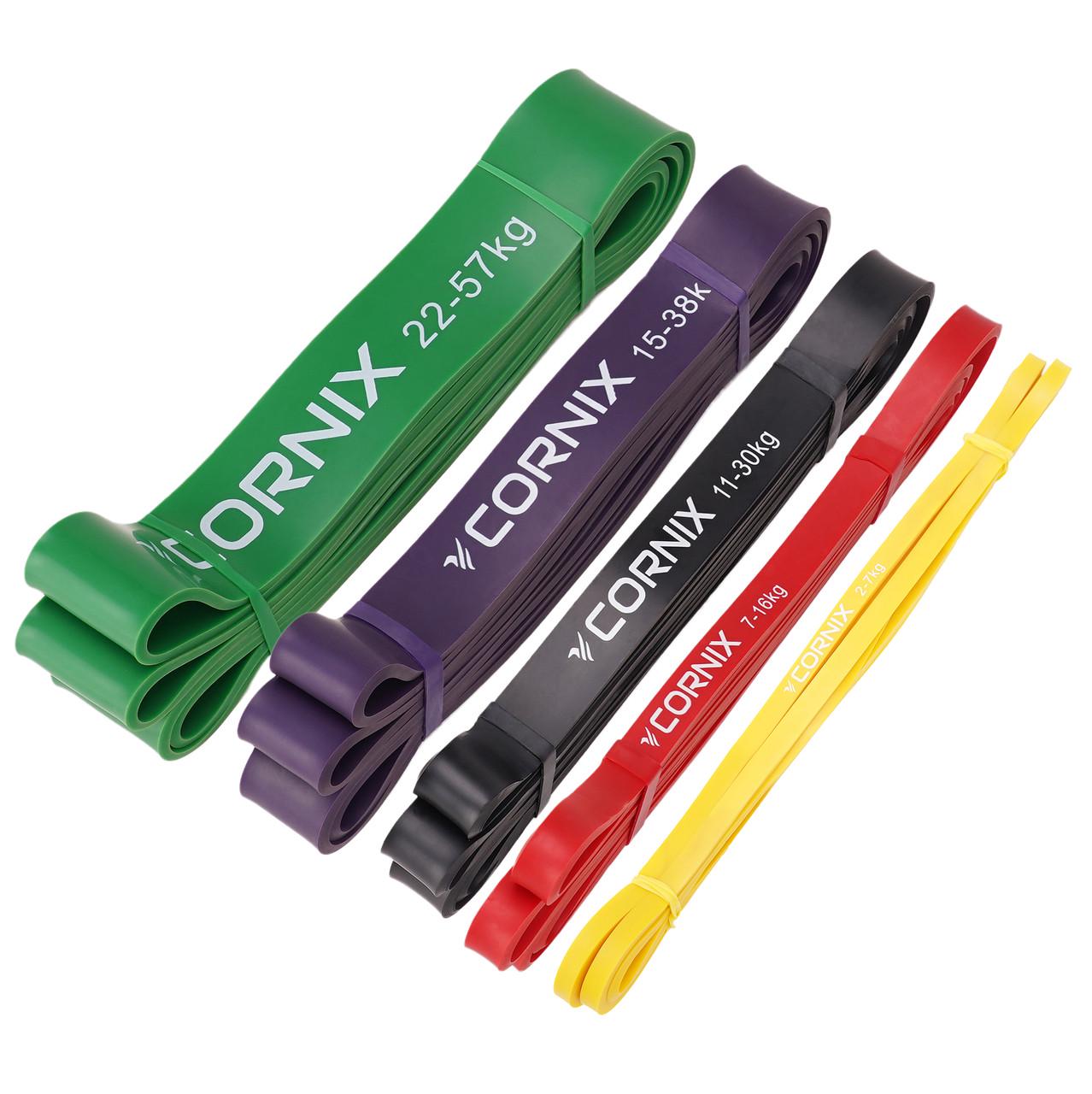 Еспандер-петля для фітнесу та спорту Cornix Power Band 2-57 кг 5 шт. XR-0086 (2375564401)