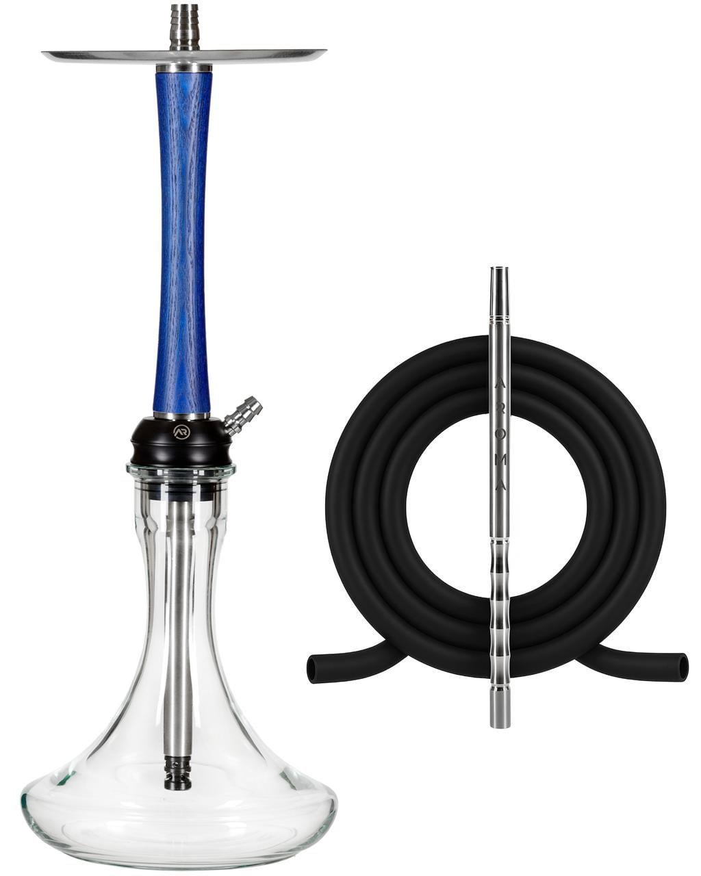 Кальян AROMA Hookah X-Ray Wood из нержавеющей стали 55 см Blue (22717)