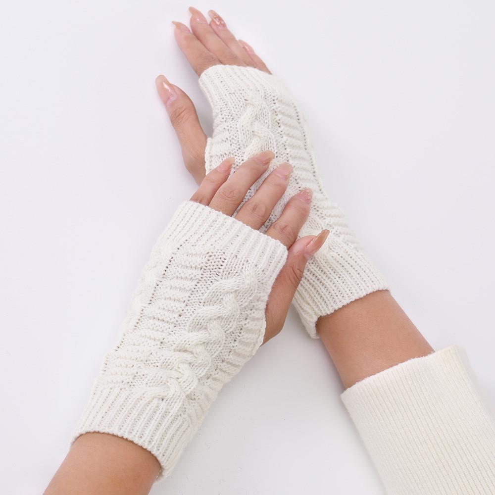 Мітенки в'язані One size Молочний (2323) - фото 2 Мітенки в'язані One size Молочний (2323) - фото 2