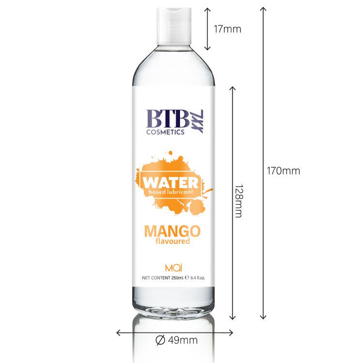 Лубрикант на водной основе BTB FLAVORED MANGO с ароматом манго 250 мл (SO6570) - фото 4